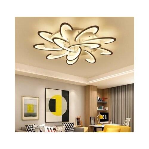 Modern lotus flower crystal light led modern ceiling lamp living room decoration AC85-265V lighting light E27 led ceiling lamps