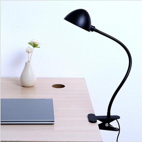 Modern Industrial Style Table Lamps Lights for Bedroom Bedside Folding Desk Lamp Clip Dimmer Led Light Clamp Lampshade Abajur