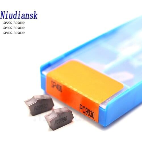 SP200 SP300 SP400 PC9030 10PCS Grooving Carbide Inserts lathe cutter turning tool Parting and grooving off tools