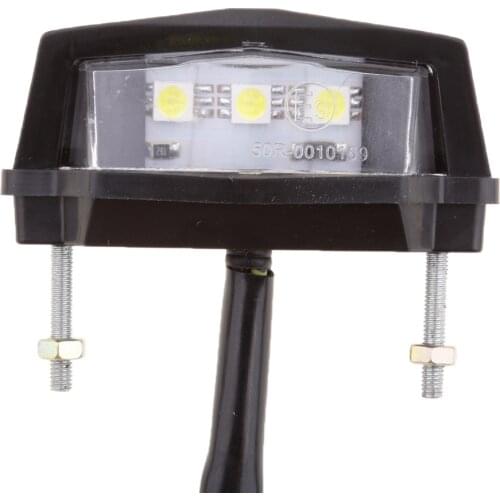 Motorcycle White Rear License Plate Light 3 Waterproof LED Bulb