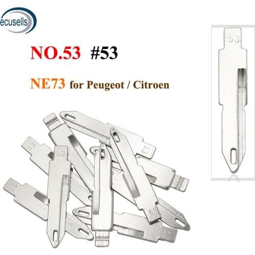 10PCS,NE72 NO.53 Universal Remotes Flip Key Blade 53# for Peugeot 206 306 405 for Citroen KD Remote