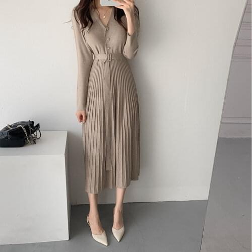 VJSN Fashionable Knitted Dresses