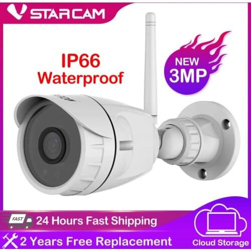 Vstarcam New 3MP IP Camera Wifi Outdoor Camera IP66 Waterproof Security Surveillance Camera IR-Cut CCTV Bullet IP Camera C17S