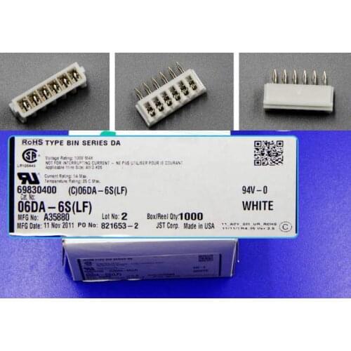 06DA-6S HEADER JST Connectors terminals (C)06DA-6S(LF) 100% new and Original parts 06DA-6S(LF)