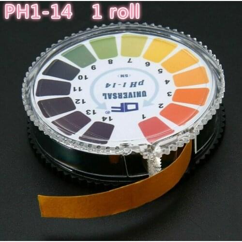 1 roll 5m 1-14 PH Alkaline Acid Indicator Meter Test Paper Roll For Water Urine Saliva Soil Litmus Accurate Testing Measuring