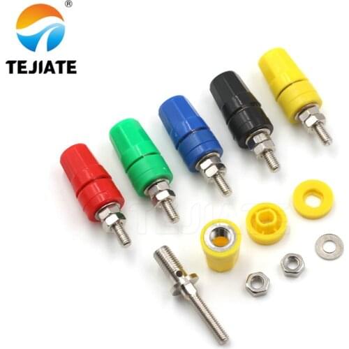1PCS Banana Socket Connector M4 * 36 Pure Copper Terminal 4MM 20A Binding Post Earthing Pole Adapter