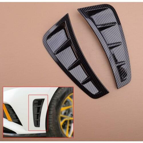 2Pcs ABS Car Auto Front Bumper Side Air Outlet Cover Molding Trim Fit for Hyundai Sonata 2020 2021 Styling