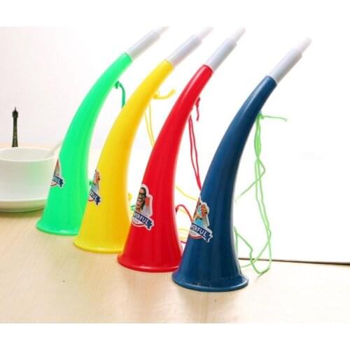 25cm Cheer Horn Football Fan Cheering Horns Plastic Trumpet Loudspeaker Noise Maker Party Supplies Free Shipping SN2493