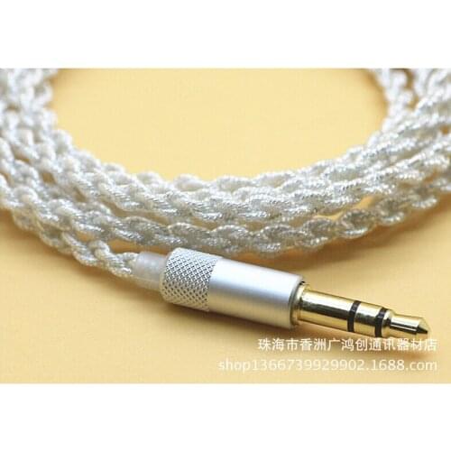 Silver plate DIY upgrade Earphone wire audio cable headphone repair cable 5pcs