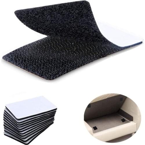 8 Pcs Hook Loop Tape 10x15 cm Self Adhesive Non Slip Carpet Pads Couch Hook Loop Tape Double-Side Sticky Cushion Gripper Keep