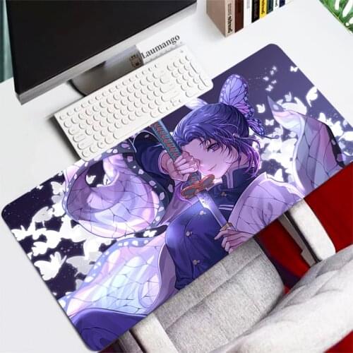 Girl Kimetsu No Yaiba Keyboards Accessories Anime Mouse Pad Mouse Computer Gamer Desk Mousepad Company Gaming Gamer Full Barato