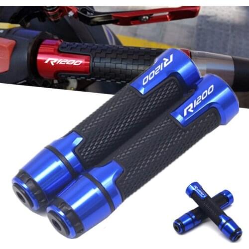 For BMW R1200R R1200S R1200RS R1200ST Motorcycle Aluminum Universal Handle Bar Grip Handlebar Hand Grips Accessories r1200 LOGO
