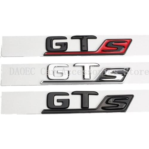 Car 3D ABS Decals Sticker For Mercedes Benz AMG GTS C63S E63S GLC63S GLE63S Logo Car Trunk Letters Emblem Badge Styling Stickers