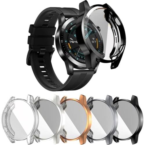 For Huawei Watch GT 2 42mm 46mm TPU Smart Watch Case Full Cover Screen Protector GT2 Protective Shell