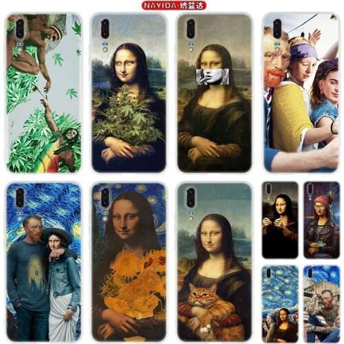 Phone Case For Huawei P40 P10 P20 P30 Lite Plus Pro P8 P9 Lite P Smart Z 2019 Cover Star Van Gogh Mona Lisa Funny Art
