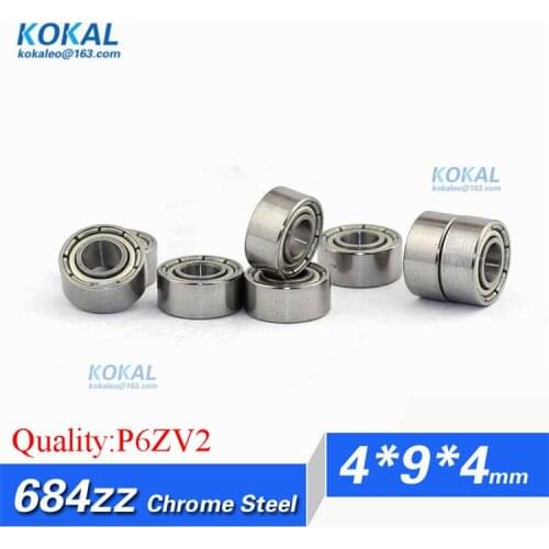 [CM684ZZ-P2]Free Shipping 10pcs bearing steel ABEC-5 684zz W638/4-2Z micro ball bearing 684 684z 684-2z bearing 4*9*4mm