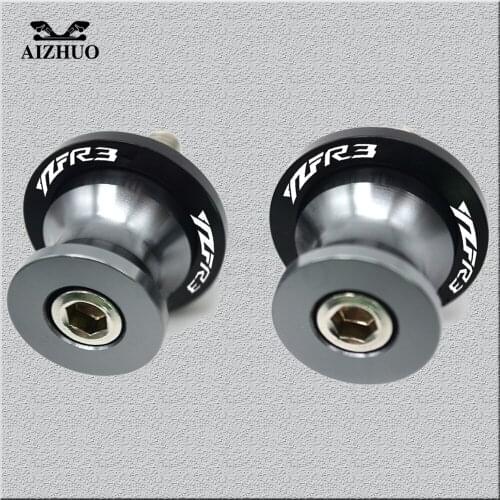 FOR YAMAHA YZF R3 YZFR3 2015 CNC Aluminum Motorcycle Accessories Swingarm Sliders Spools 6MM Stand Screws With