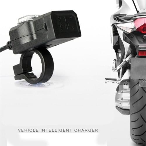 Dual USB Motorbike Motorcycle Handlebar Charger Adapter Socket Automatic Smart Handlebar Charger Suitable For Smartphone Socket