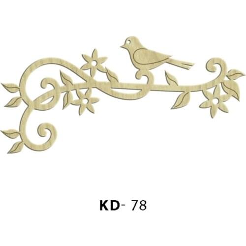 KD78 Clades Bird Wooden Package Ornament, Hobby Wood Painting Ornament