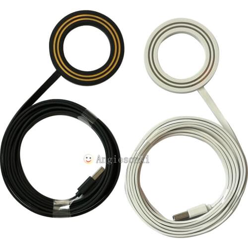 Lo.gitech Circle Wireless Camera Charging Ring With 10ft Usb Cable Black & White