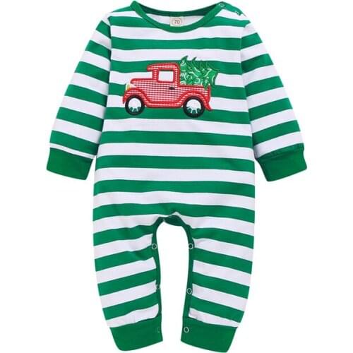 Citgeett Spring Autumn Clothing Christmas Newborn Baby Boy Girl Cotton Romper Long Sleeve Jumpsuit Santa Tree Clothes Outfit