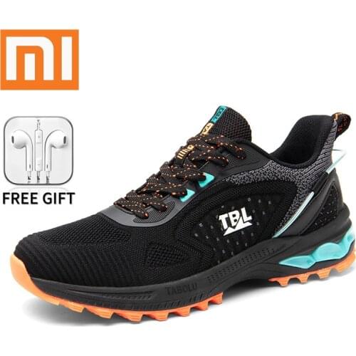 Xiaomi Men Shoes Fashion Running Shoes Men Lightweight Mesh Breathable Sneakers Men Lace-Up Non-Slip Walking Shoes Size 39-47