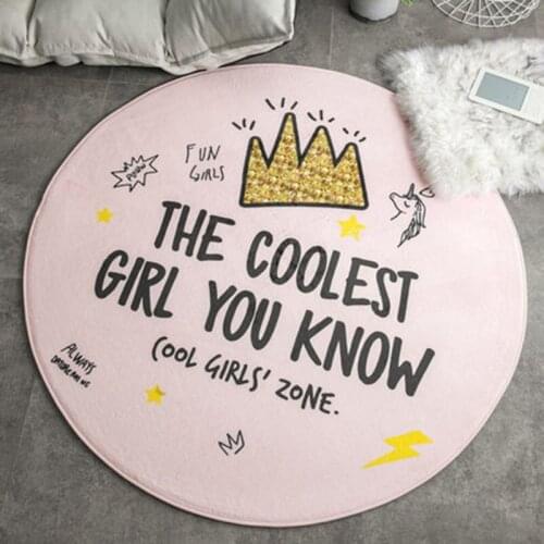 Round Carpets Alfombra Salón Nordic Cartoon Childrens Bedroom Bedside Floor Mats Home Computer Chair Rugs 카페트 коврик для ванной