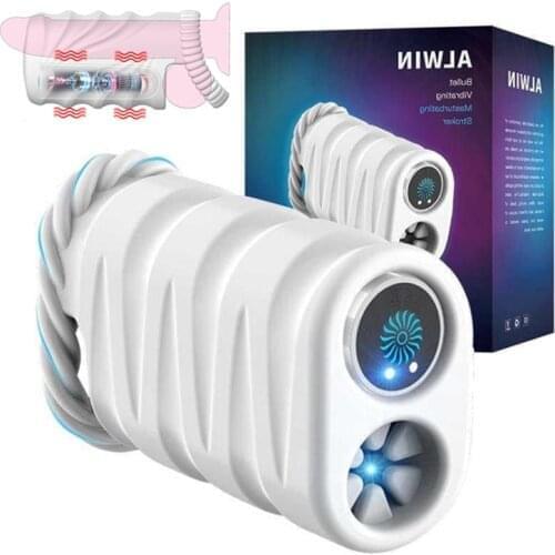 Penis Delay Trainer Blowjob Male Masturbation Vibrator Automatic Oral Orgasm Sex Glans Stimulate Massager Adult Sex Toys for Men