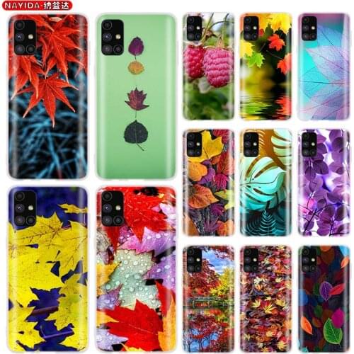 Soft Silicone Phone Case For Samsung A42 A52 A12 A72 A71 A51 A41 A31 A21 A11 A70 A50 A40 A30 A20 A10 S Interesting leaves