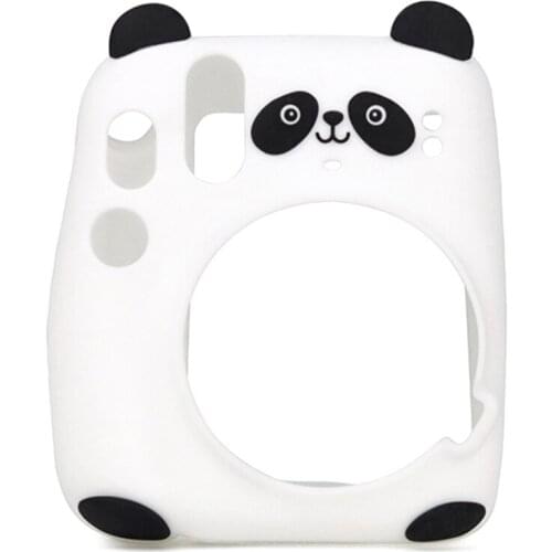 Cute Cartoon Panda Bear Soft Silicone Protective Camera Case Cover Carrying Bag for Instax Mini 11 Film Instant Camera
