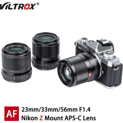Viltrox 23 33 56mm F1.4 Lens for Nikon Z mount Camera Auto Focus Large Aperture Portrait APS-C Lens for ZFC Z5 Z6 Z7 II Z50