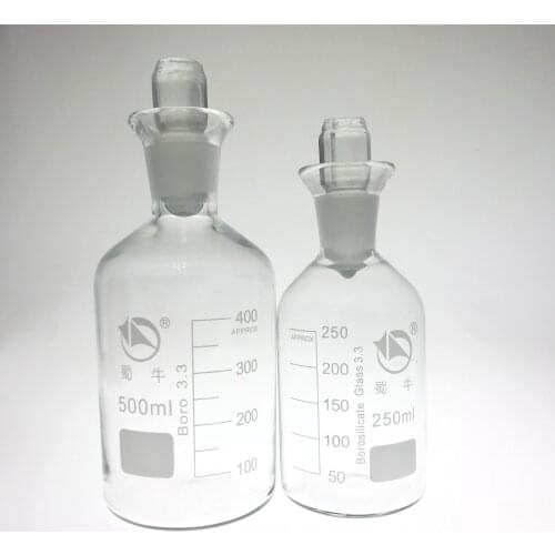 Dissolved oxygen glass bottle white brown 250ml/500ml sewage bottle water sample collection bottle