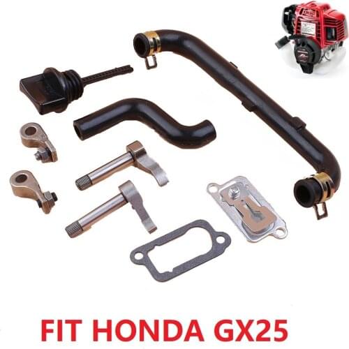 Fuel Hose & Valve Lifter Rocker Valve Arm Oil Cap Set Fit Honda GX25 GX25N GX25NT FG110 HHT25S 4 Stroke Mini Engine Trimmer