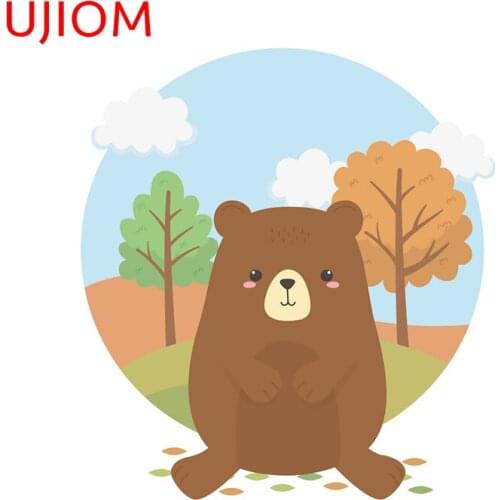 UJIOM Bear Home Decoration Bedroom Living Room Decorations Decals Kitchen Bathroom Waterproof Wall Stickers Mural Art
