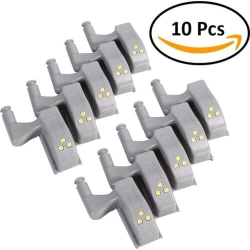Universal 10PCS Inner Hinge LED Sensor Light For Kitchen Bedroom Living Room Cabinet Cupboard Closet Wardrobe Night Light