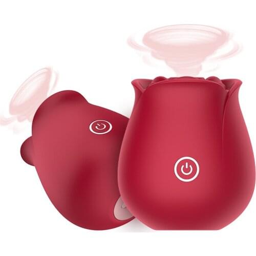 Vagina Sucking Vibrator Powerful Rose Shape Intimate Nipple Sucker Oral Licking Massage Clitoris Stimulation Sex Toys for Women