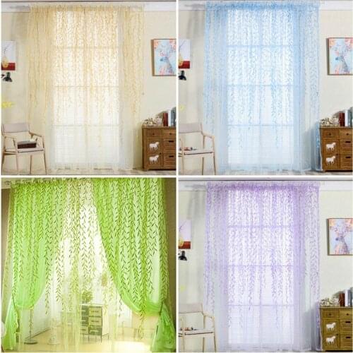 Window Door Sheer Curtains Wholesale Jinya Home Decor Wicker Printed Cheap Tulle Curtain Panels for Bedroom Living Room Car