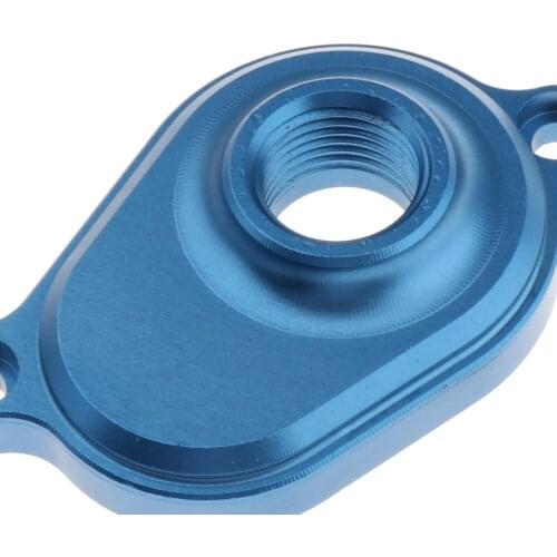 1set Aluminum Oil Cooler Back Flush Adapter for Ford F-250 Super Duty 6.0L 03-07 2003-2007 + 2 Gaskets 1/2" NPT