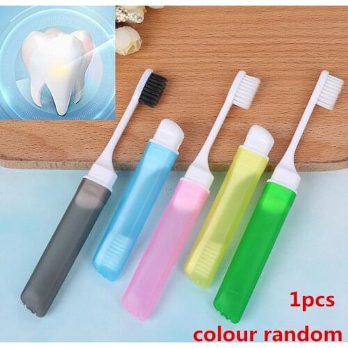 1pcs Portable Folding Outdoor Travel Camping Toothbrush Foldable Toothbrush Plastic