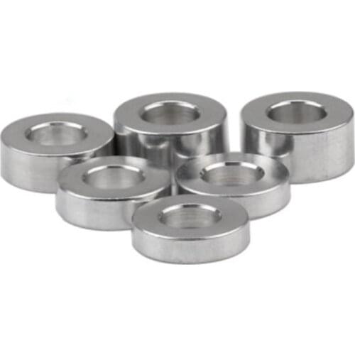 10pcs Aluminum Bushing Gasket M8 m10 aluminum flat washer gasket round hollow no thread standoff spacer