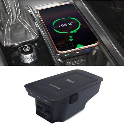 10W car QI wireless charger phone charger charging plate phone holder accessories for Volvo XC90 S90 V90 XC60 V60 C60 2018 2019