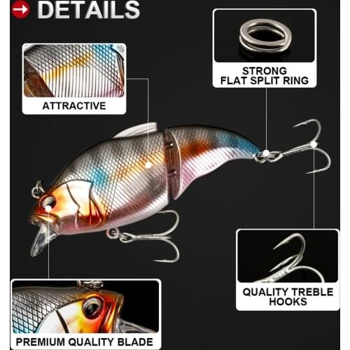 15.5g/10cm Multi-Section Fishing Bait Realistic Swimbait Luya Plastic Lures Fishing Tackle for Bass Pike Perch