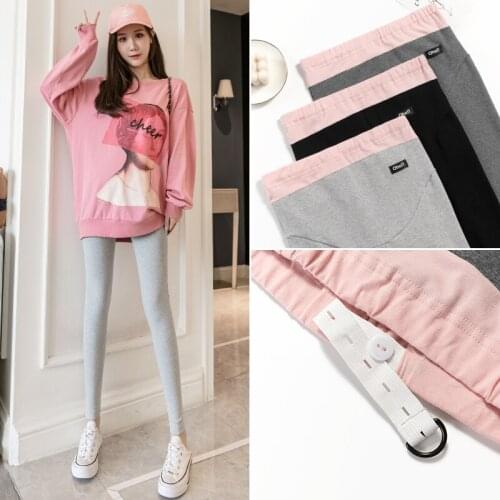1706# Maternity Pants Spring Autumn Cotton Stretch Elastic Waist Belly Support Pants Maternity Leggings Maternity Trousers