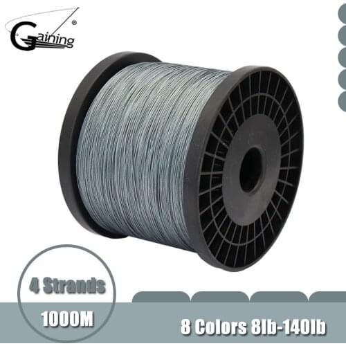 4 Strands 1000M Braided Fishing Line PE Line Multifilament Fishing Braid Line 8-140LB