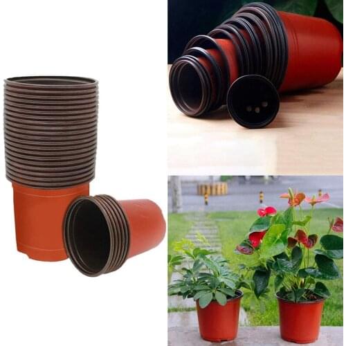 50 Pieces of Plastic Nursery Flower Pots Suitable for Indoor, Outdoor, Garden, Courtyard and Park