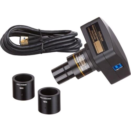 AmScope Microscope Camera High-speed 18MP USB3.0 + Calibration Slide MU1803-HS-CK