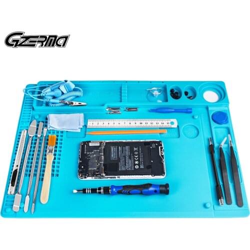 Anti-static Repair Mat Silicone Heat-Resistant Soldering Repair Mat for BGA Soldering Iron Workbench Cell Phone Laptop Repair