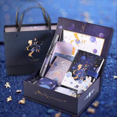 Hardcover Little Prince Colorful Page Hand Book Gift Box Notebook Illustration Student Gift Notebook Diy Hand Account Material