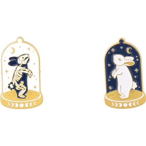 Alloy animal brooch creative cartoon glass mouse shape enamel badge accessories