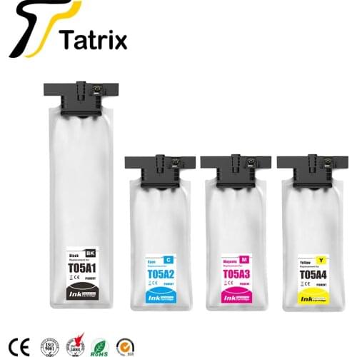 Tatrix T05A T05A1 T05A2 T05A3 T05A4 Premium Color Compatible Ink Bag Cartridge for Epson WorkForce Pro WF-C878R WF-C879R Printer